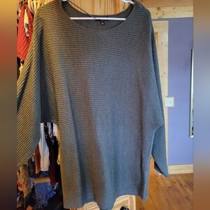 a.n.a Men's Ribbed Crewneck Sweater - Charcoal Gray